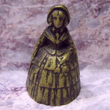 Vintage Brass Peerage Service Bell Victorian Lady Miniature 2.5