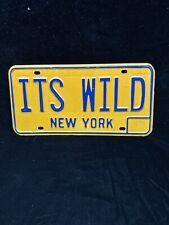 RARE Vintage Metal New York USA EXPIRED License Plate # ITS WILD picture