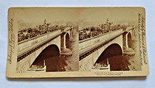 c1896 Strohmeyer & Wyman LONDON BRIDGE, LONDON, ENGLAND Stereoview picture