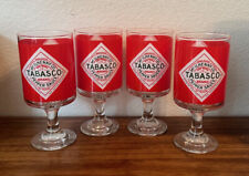 1970's Vintage TABASCO McIlhenny Louisiana Pepper Sauce Glasses, Set of 4 picture