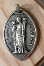 Rare Large Ancient ND Vosges Spinal Cierge Religious Medal  picture