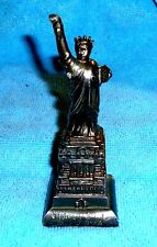 Vintage 1940s Bronze Statue Of Liberty Figurine 5” Excellent Condition picture