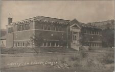 RPPC Carnegie Public Library La Grande OR Oregon 1920s photo postcard G90 picture