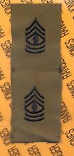 USA Enlisted FIRST SERGEANT 1SG E-8 OD Green & Black rank patch set picture