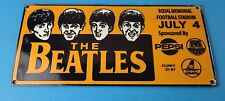 Vintage The Beatles Sign - English Rock Band Guitar Concert Gas Pump Sign picture