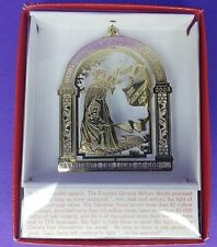 Salvation Army National Treasure Christmas Ornament Brass W/ Box 2003 picture