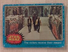 1977 Topps Star Wars THE VICTORS RECEIVE THEIR REWARD #54 Series 1 Blue Card picture
