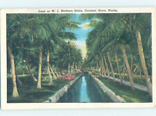 Pre-Chrome WATER SCENE Coconut Grove - Miami Florida FL AH5949 picture