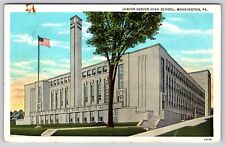 Vintage Postcard Pennsylvania, Junior-Senior high School, Washington, PA  c1915 picture