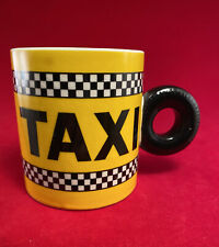 Vtg 1979 Taxi Coffee Mug Yellow Checkered Cab Vandor Cup Mug #3 picture