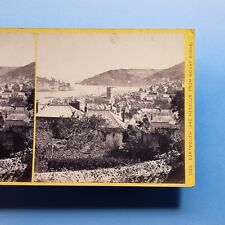 Dartmouth Stereoview 3D C1870 Real Photo Elevated View Victorian Town Devon picture