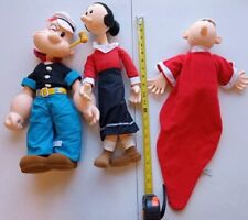 Vintage 1985 Popeye, Olive Oil, Sweet Pea DOLLS Large Size Lot made by Presents picture