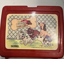 POUND PUPPIES - Vintage 1986 TONKA RED  PLASTIC LUNCHBOX  picture