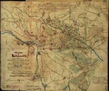 1862 Map| Position of Richmond, Va| 19th Century|Civil War|History|Peninsular Ca picture