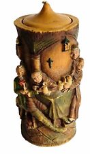 Vintage Gunter Kerzen Germany 3D Carved Handpainted Wax Candle Monks Tavern Pub picture