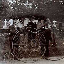 Antique 72 Photograph Album Bicycle Race Trip Penny Farthing Bike England UK picture
