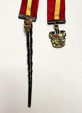 Harry Potter Wand Bookmark With Gold Owl and Gryffindor Insignia picture