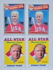 Donald Trump Novelty Trading Card Lot (4) 1985 Topps Mark McGwire Design picture