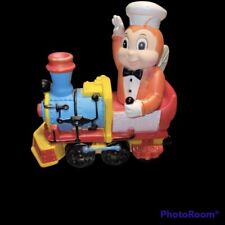 HTF-VINTAGE 1980's Jollibee Train Vinyl Toy Figure Philippines, Moveable B READ picture