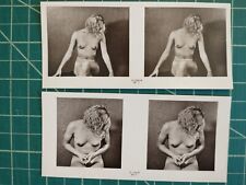 2 Stereo View Risqué Nude Woman Photographs Rare picture