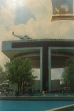 New York Worlds Fair Postcard 1964 1965 Heliport Helicopter Vtg Color Port Auth picture