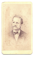 1880s 1890s Antique Cabinet Card Mustache Man Peter Kolhbeck New York picture