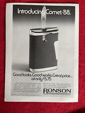 Vintage 1972 Print Ad  Ronson Comet 88 Butane Lighter Advertisement picture