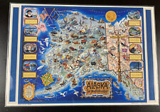 1959 ALASKA FAR NORTH FRONTIER Map Placemat Kleng 1987 Reprint 17 1/4”x11 3/4” picture