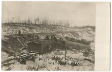 Pembine Wisconsin WI ~ Soo Line Railroad Train Wreck RPPC Real Photo 1909 picture
