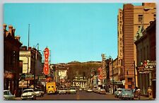 c 1960s Cafe Hotel Shops Old Cars Main Street View Pendleton Oregon Unp Postcard picture