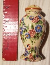 Vintage antique blue & pink flower porcelain salt shaker made in japan  picture