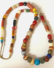 Antique strand of African trade beads and stones rare find picture