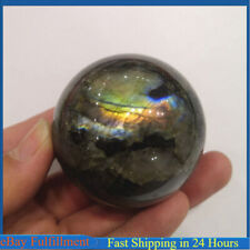 50mm Natural Labradorite Sphere Quartz Crystal Healing Energy Gemstone Ball Gift picture