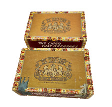 Vintage Roi-Tan Mild Cigars Cigar Boxes Set of 2 picture