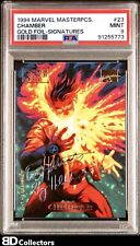 CHAMBER GOLD FOIL SIGNATURES PSA 9 POP 2 NONE ⬆️ 1994 Marvel Masterpieces #23 picture