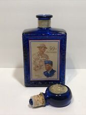 Vintage Cobalt Blue JW Dant American Legion 50th Anniversary Whiskey Decanter picture