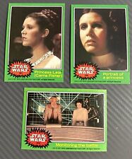3 - 1977 Topps Star Wars Green Series 4 Cards. PRINCESS LEIA Lot picture