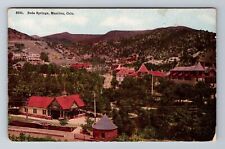 Manitou CO-Colorado, Soda Springs, Aerial, Antique, Vintage Souvenir Postcard picture