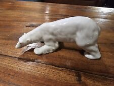 Antique Gebruder Heubach  Walking Polar Bear German Porcelain Figurine 1910-1945 picture