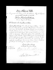 Rare 1896 Queen Maria Cristina Spain Signed Royal Document Royalty Alfonso XIII picture