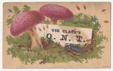 c1880s~Clark’s Spool Cotton~Magic Amanita Mushroom~Art Victorian Trade Card picture