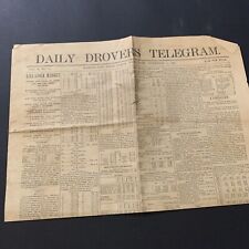 Antique 1890s Daily Drovers Telegram Newspaper KC Stockyards Dalton Boys Guthrie picture