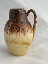Small W. German Scheurich Vase Speckled Pottery Handled Jug Shape Collectible picture