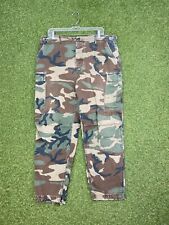 Vintage Camo Military Pants Large Regular 36.5-38.5 x 29.5-32.5 Combat Woodland picture