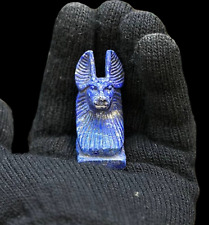 RARE ANCIENT EGYPTIAN ANTIQUES Amulet for God Anubis Made Lapis Lazuli Egypt BC picture