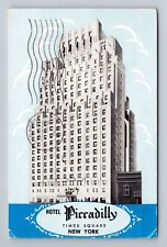 New York City NY, Hotel Piccadilly, Advertise, Vintage c1967 Postcard picture
