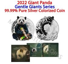 2022 1 oz Silver Giant Panda - Gentle Giants Solomon Islands $2 Coin Pamp .999 picture