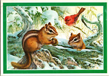 Chipmunks, Season's Greetings Art by Richard G. Barth Postmarked 1984 Orlando Fl picture