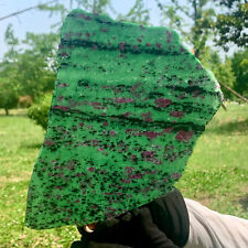 1.37LB Natural green Ruby zoisite (anylite) slice crystal slab sample Healing picture