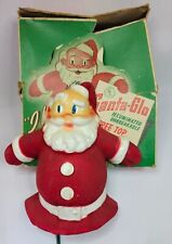 Vintage 40s GloLite Santa Glo Christmas Tree Topper Wall Plaque Lamp Light  picture